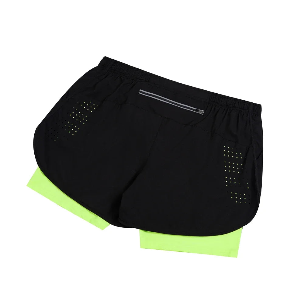 New Men's Running Shorts casual Sports Shorts 2 In 1 Quick Dry Workout Training Fitness Jogging Short Pants Summer Men Shorts