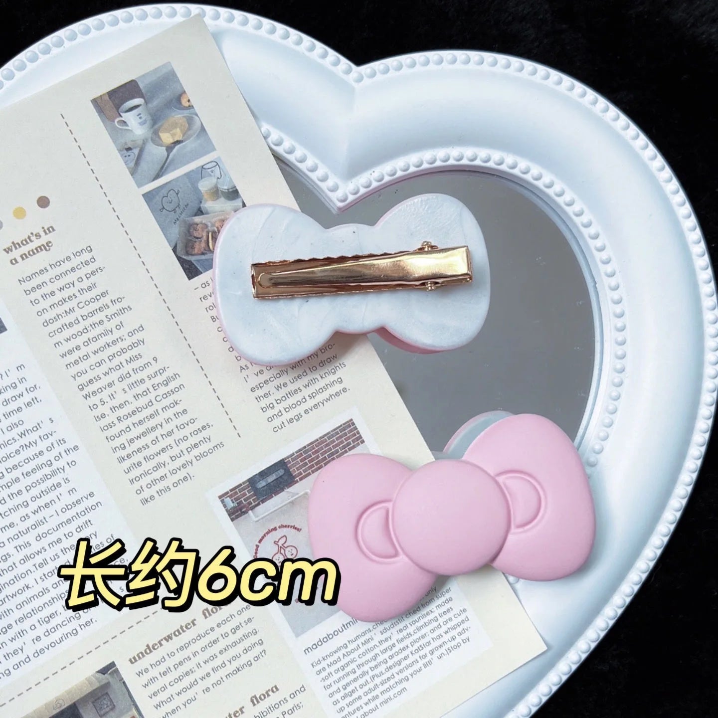 Kawaii Sanrio Bow Hairpin Hello Kittys Hair Accessories Cute Girl Heart Side Clip Bangs Temperament Jewelry Gift Sanrio Hairpin