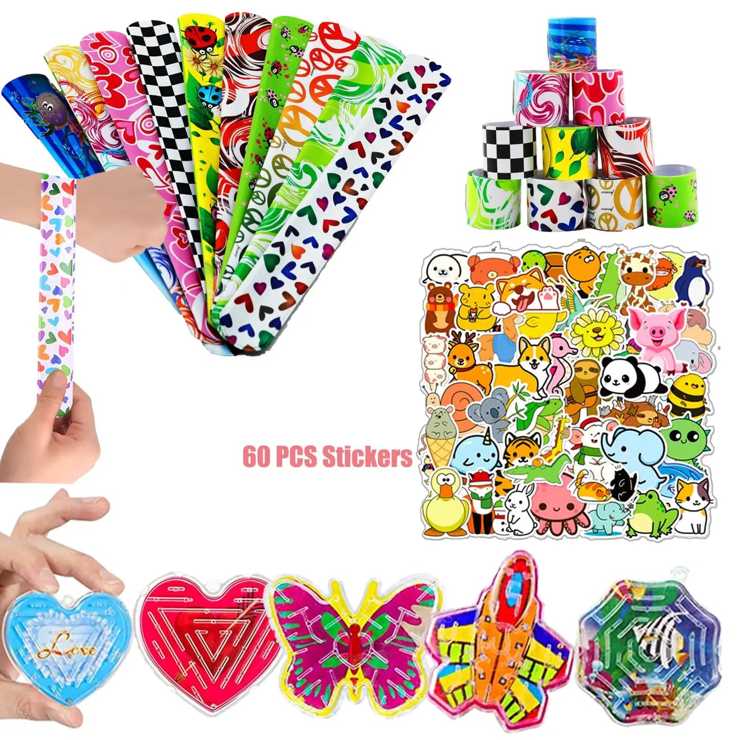 60/120 Party Favors for Kids 14-18, Fidget Toys, Pinata Stuffers, Treasure Chest Box Toys for Classroom, Goodie Bag Stuffers