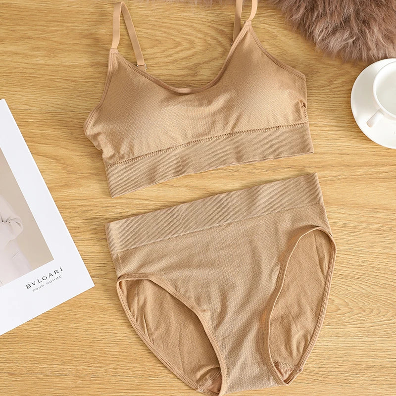 Hot Sale Seamless Panties Underwear Set Conjuntos De Ropa Interior Para Mujeres Seamless Bra And Panties Sets For Women