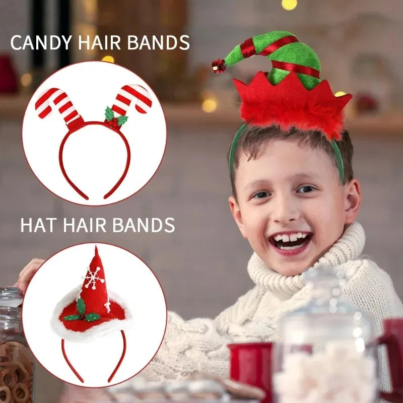 Christmas Cosplay Hair Hoop Merry Christmas Xmas Hat Santa Claus Leg Girl Boys Festival Party Headband Women Men Head Decoration