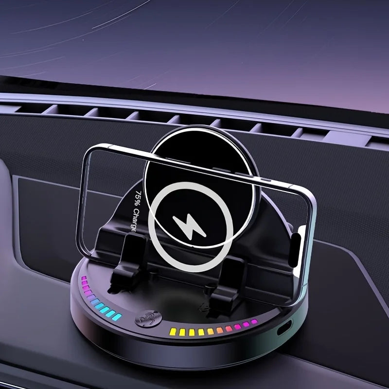 Car Phone Holder Wireless Charging Dashboard Auto Phone Support 360 Degree Rotatable for Home Office Desk Phone Holder