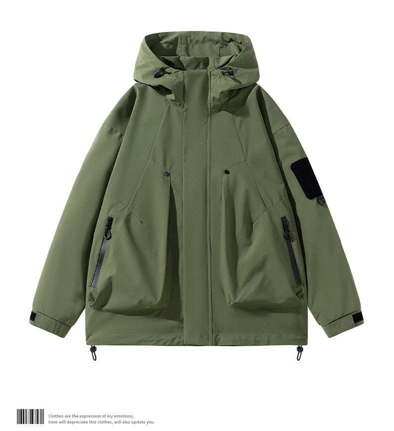 Spring Autumn Casual Jacket Fashion Hiking Men Jackets Men Outdoor Waterproof Windproof Camping Running Hooded Windbreaker Coats