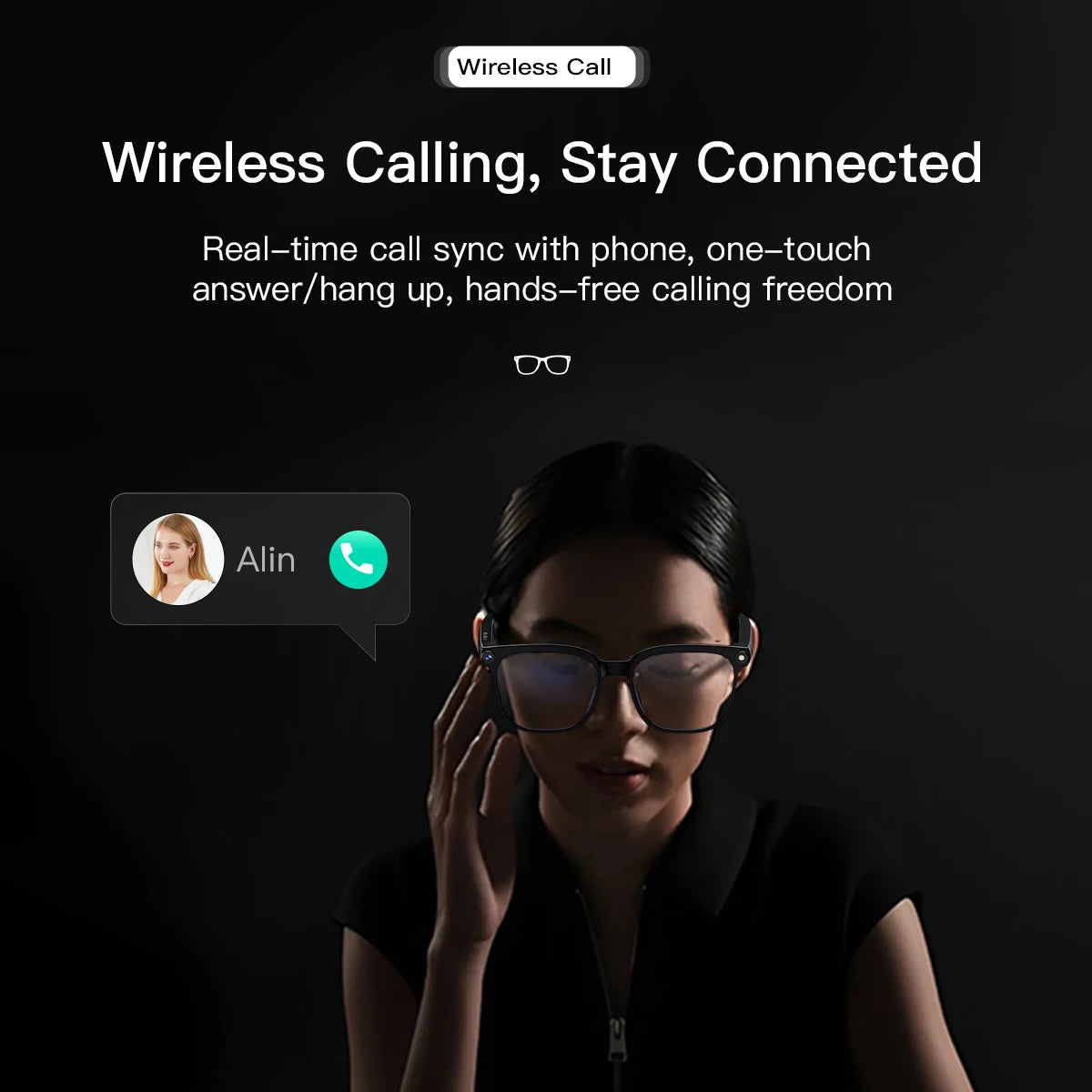 2025 800W Camera Smart Glasses  AI Translation ChatGPT Voice Assistant BT Call Music Earphones Video Recording for iPhone Xiaomi