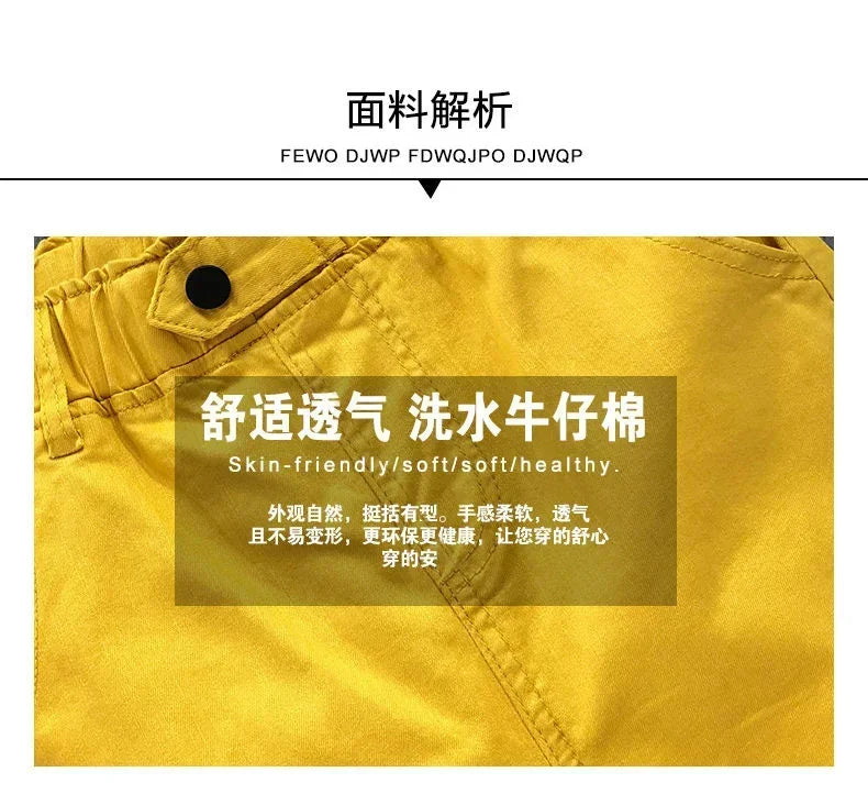 Woman Jeans Pants Denim Cropped Women's Autumn Casual Pants Elastic Waist Loose Feet Pantalones Vaqueros Mujer