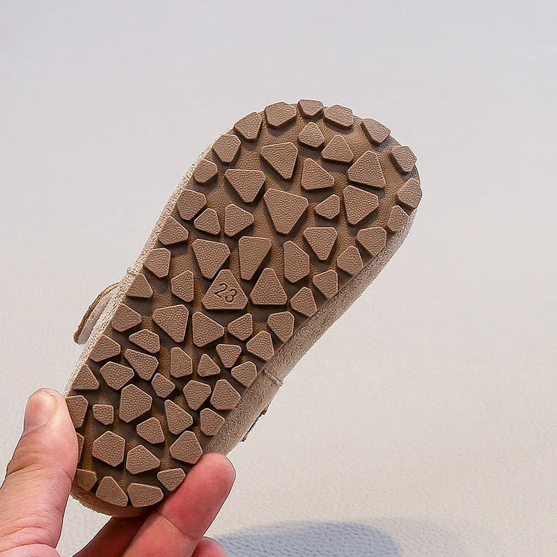 Children's Flat Shoes 2-18 Years Old Khaki Simple Boys Girls Casual Shoes Four Seasons Models Yellow Non-slip Kids Loafers 23-33