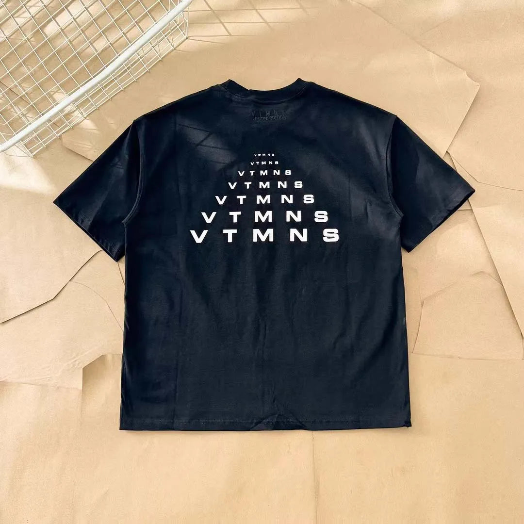 Top Grade LIMITED EDITIONS VT Logo Printed Women Men T shirts Tees Oversized Men Casual Cotton T shirt