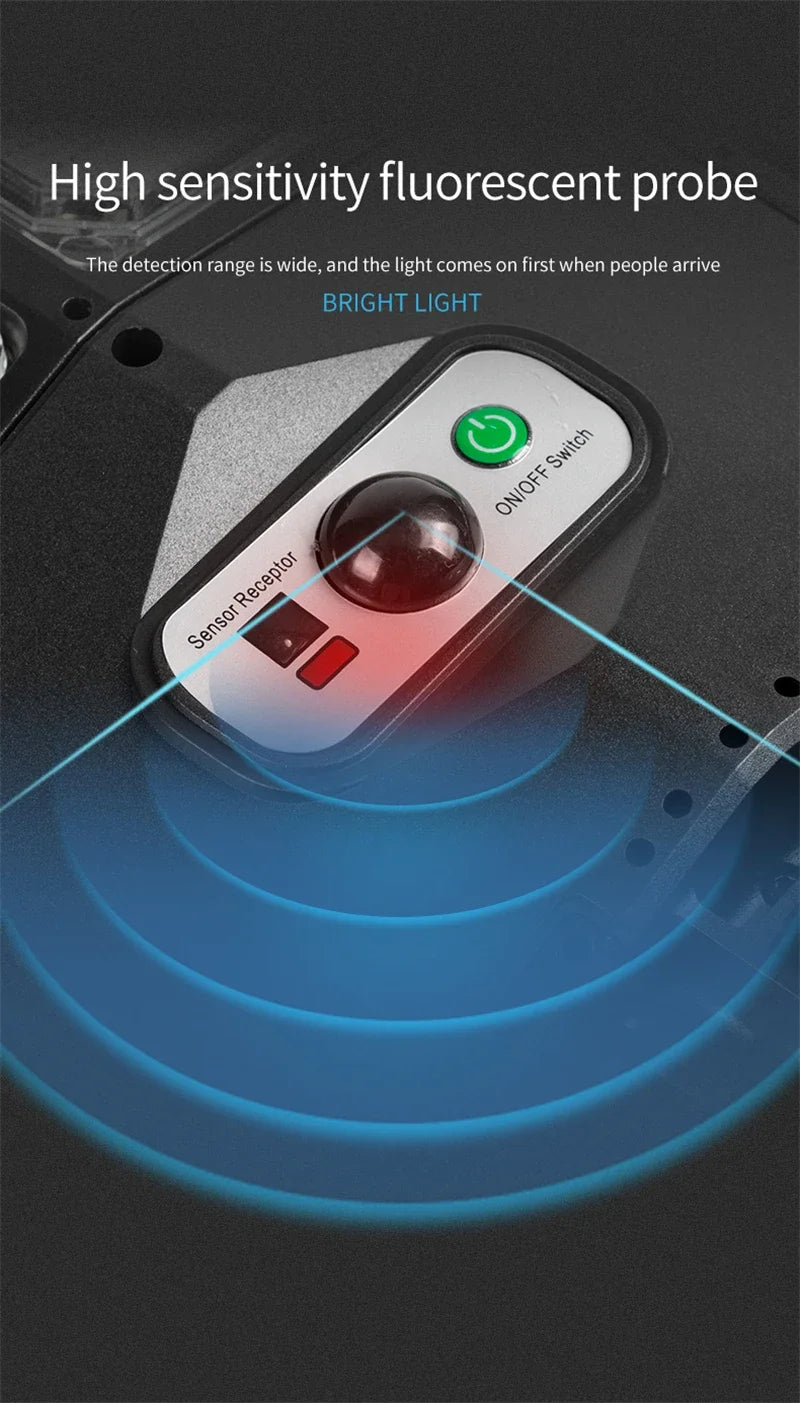 Solar Street Lights with Radar Sensor Outdoor Lighting Solar Powered Road  Light Remote Garden Patio Security Flood Light