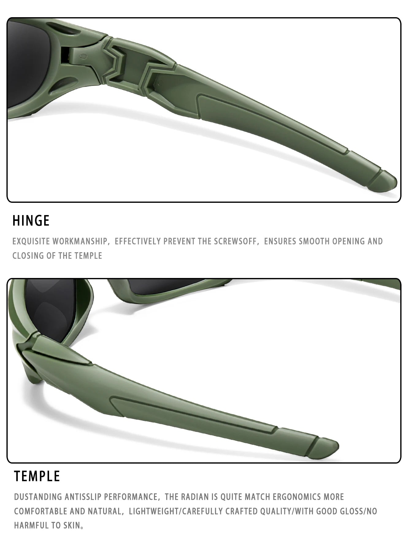 Polarized Fishing Sunglasses for Men Women Classic Camouflage Shades with UV Protection for Outdoor Driving Cycling Hiking