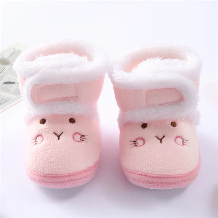 Cute Toddler Baby Shoes for Girls Boys 0-18Month First Walkers Winter Thick Warm Infant Baby Shoes Newborn Baby Girl Boy Shoes