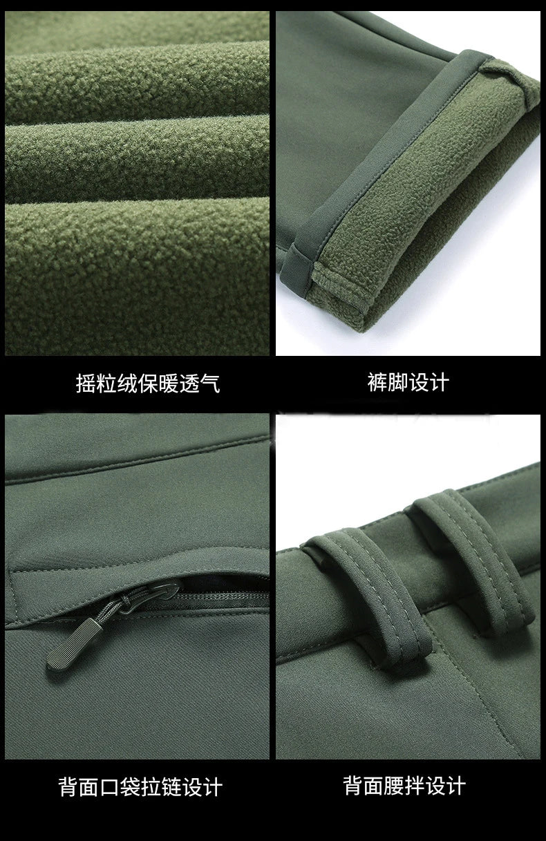 Fleece Autumn Military Men Jacket Waterproof Suit Fishing Warm Hiking Men Tracksuits Set for Men Jackets Suits Thermal Winter