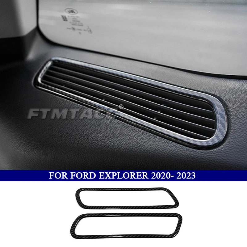 Car Accessories for Ford Explorer 2020 2021 2022 2023 ABS Carbon Fiber Interior Kit  Dashboard Console Decoration Cover Trim