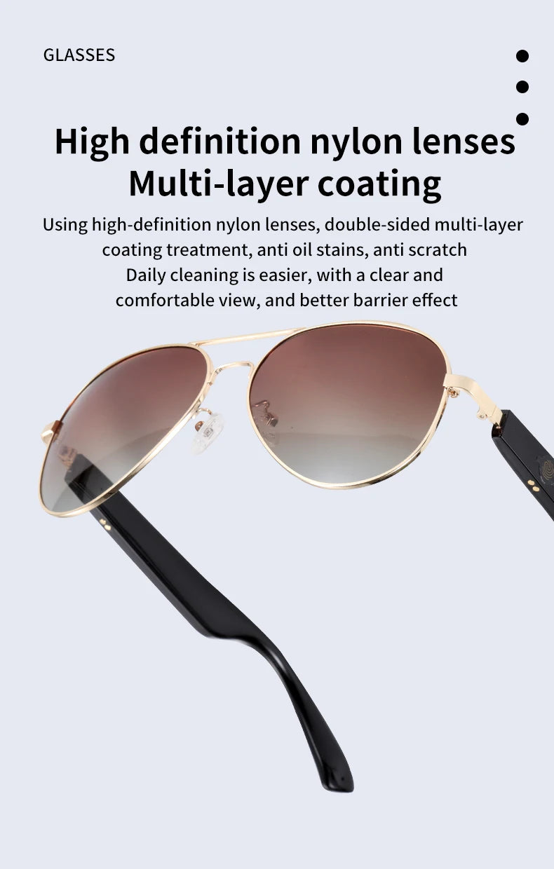 Smart Sunglasses Bluetooth glasses,Wireless HD UV Protective Lens Eyewear Waterproof Speaker,listen to songs, talk sunglasses