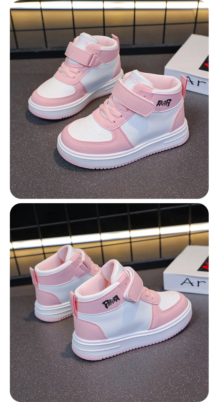 Children's Sports Shoes Spring Autumn New Boys Girls Sneakers Classics High Top Soft Breatheable Fashion Kids Basketball Shoes