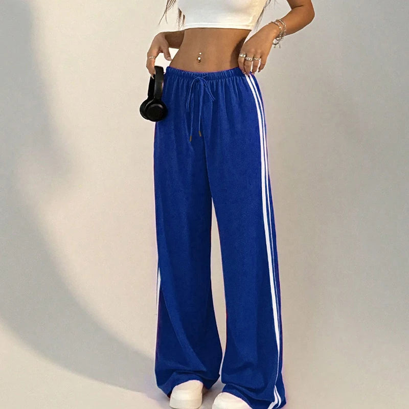 Women's Pants Autumn New Fashion Streetwear Basic Straight Casual Slim Striped Trousers Female Sexy Solid Simple Versatile Pants