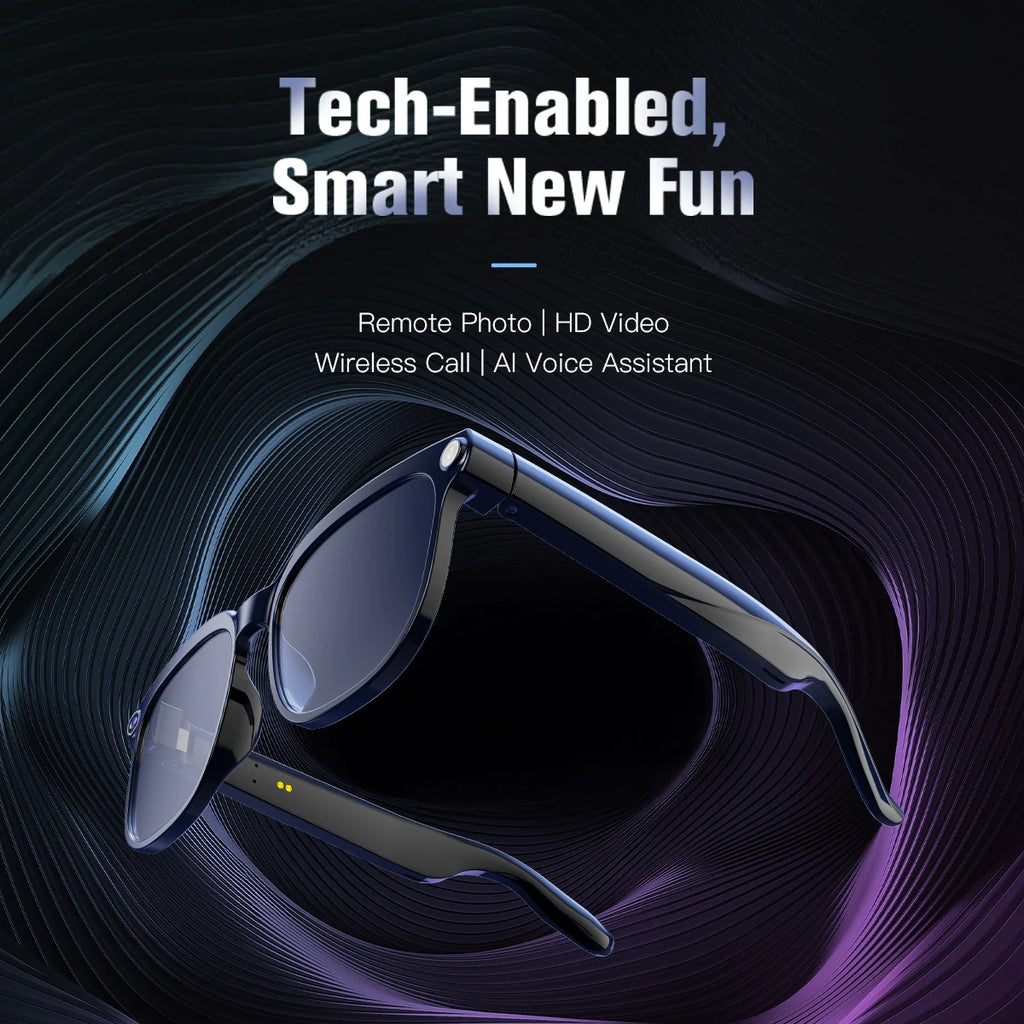 2025 800W Camera Smart Glasses  AI Translation ChatGPT Voice Assistant BT Call Music Earphones Video Recording for iPhone Xiaomi