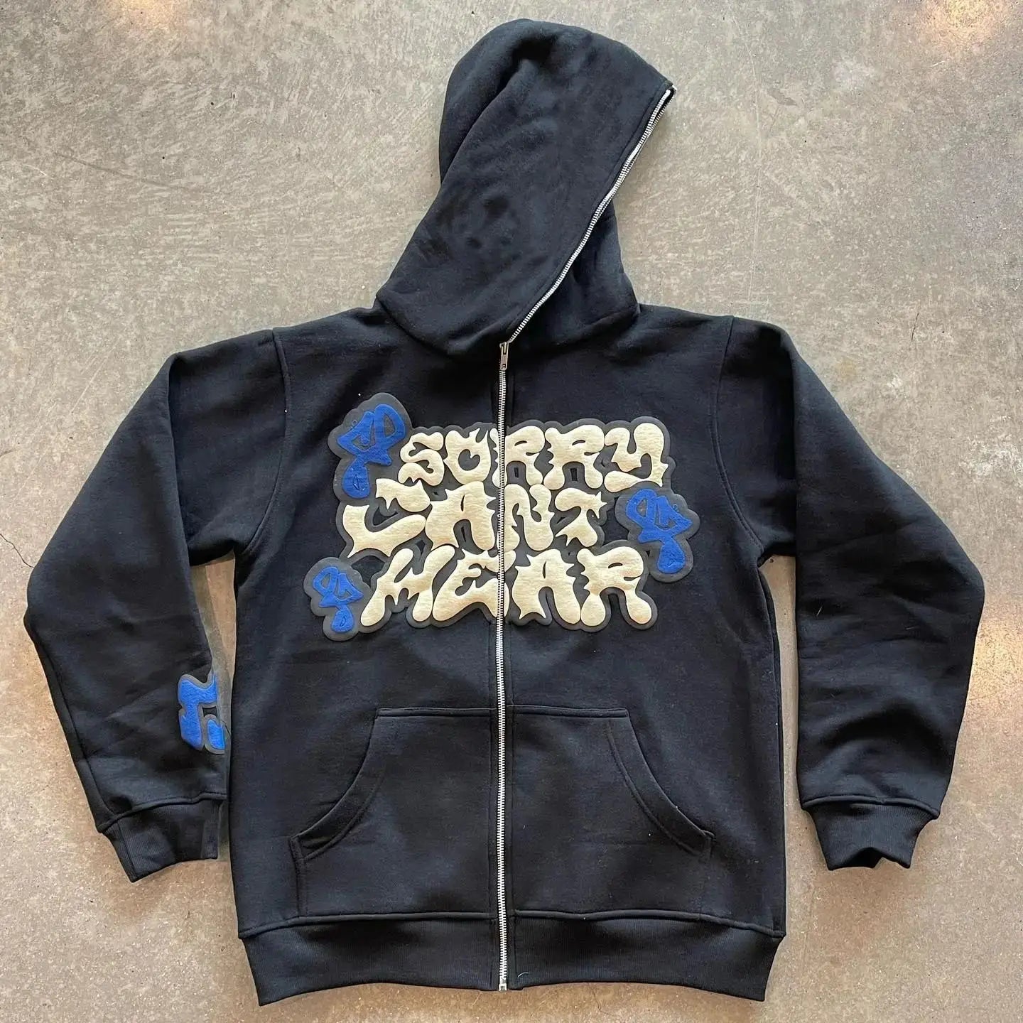 Y2k Harajuku Jacket Letter Print Coat Women Men Jackets Zip Hooded Sweatshirt Oversized Long-sleeved Zipper Top Casual Hoodies