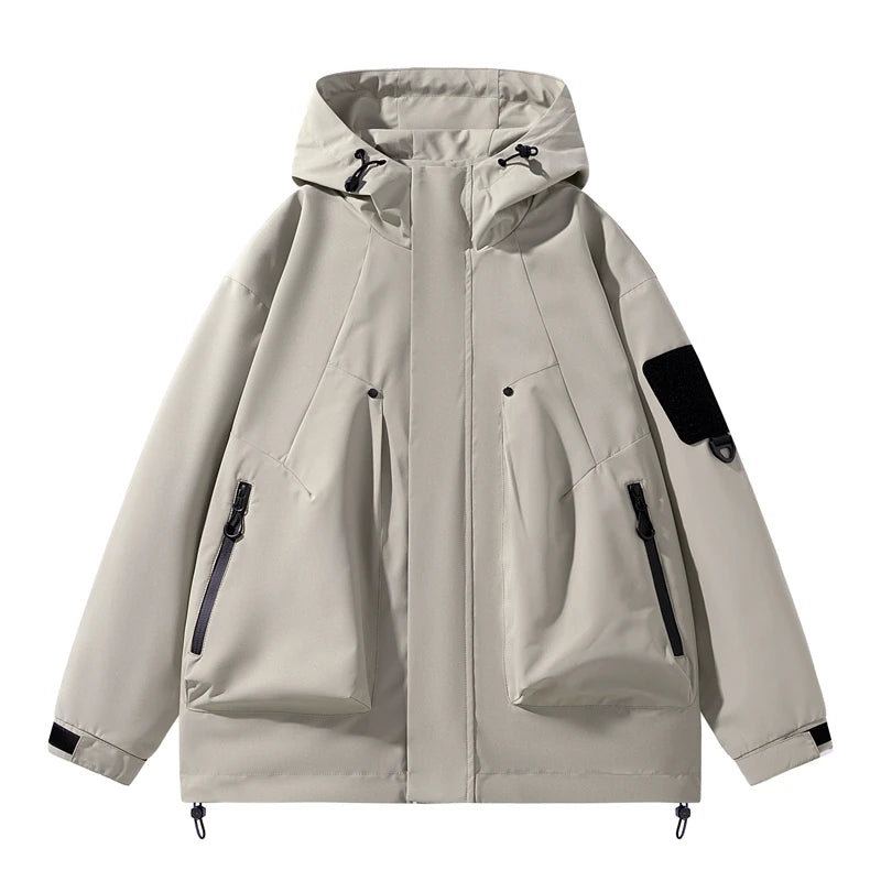 Spring Autumn Casual Jacket Fashion Hiking Men Jackets Men Outdoor Waterproof Windproof Camping Running Hooded Windbreaker Coats