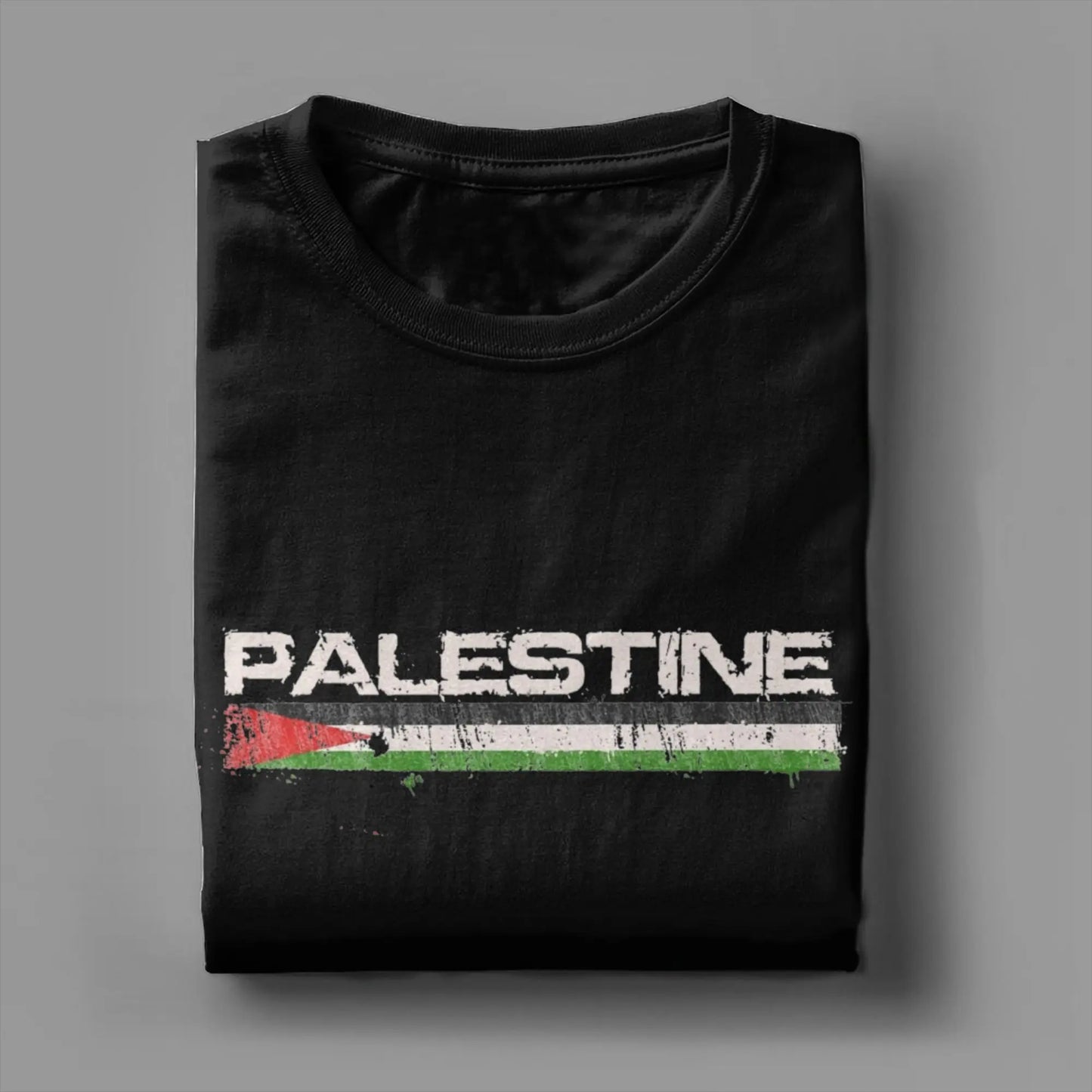 Novelty Palestine with Flag Red White Green T-Shirts for Men Crew Neck Pure Cotton T Shirt  Short Sleeve Tee Shirt 4XL 5XL Tops