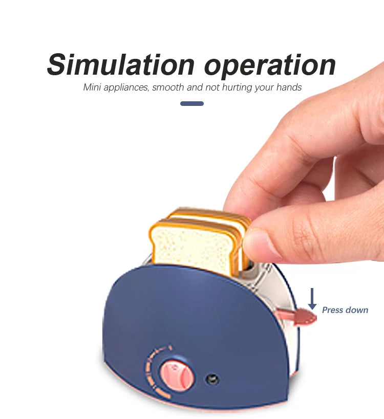 Kids Kitchen Toy Set Mini Simulation Household Appliances Toys for Children Pretend Play House Interactive Toys for Girls Boys