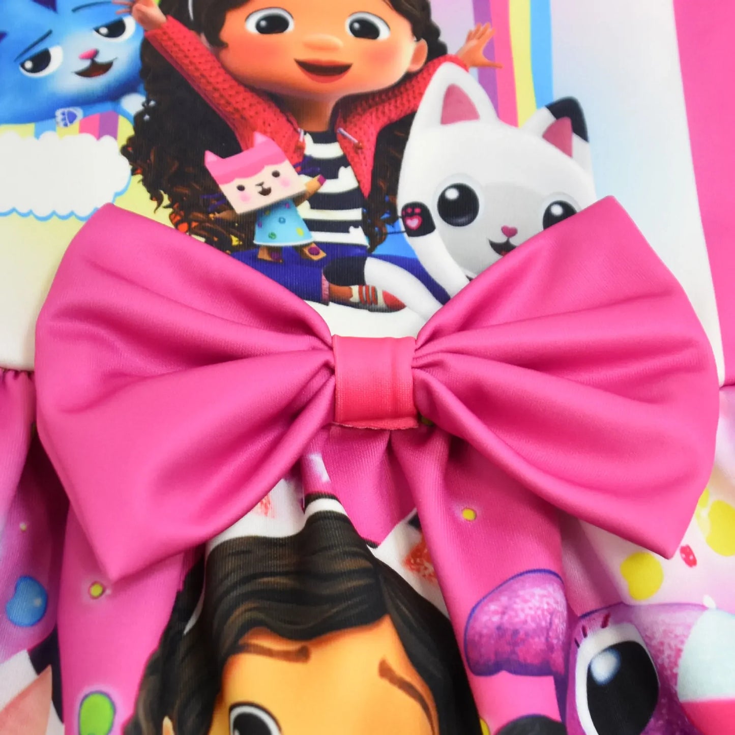 Gabby's Dollhouse Kids Clothes Summer Baby Girls Cute Princess Dress Cartoon Gabby Cats Toddler Girls Birthday Party Dresses