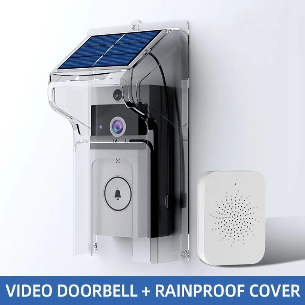Waterproof Visual Intercom Doorbell Solar Power Wireless Front Door Camera HD Home Security Video Doorbell Outdoor Surveillance