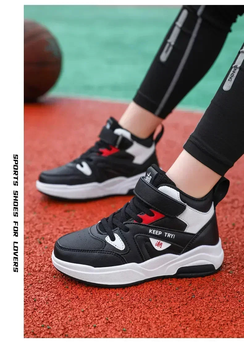 Children Basketball Kids Shoes New Children Sneakers Child Shoes High-Quality Durable Light Breathable Soled Anti-Slip Trainer