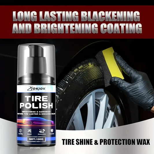 Car Plastic Tire Polish, Refurbishing Car Blackening Paste, Multi-purpose use for restoration and renewal. Maintains a lasting g