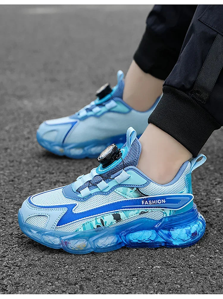 New Summer Children Sneakers Breathable 5-16Years Boys' Running Shoes New Swivel Buckle Kids Sport Shoes Outdoor Casual Trainers