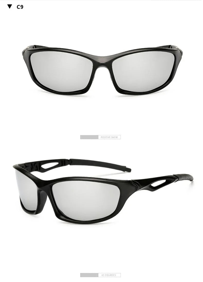 Polarized Sunglasses Designer Square Sports Sun Glasses for Men Driving Fishing Cycling Climbing Skiing Black Frame Goggle UV400