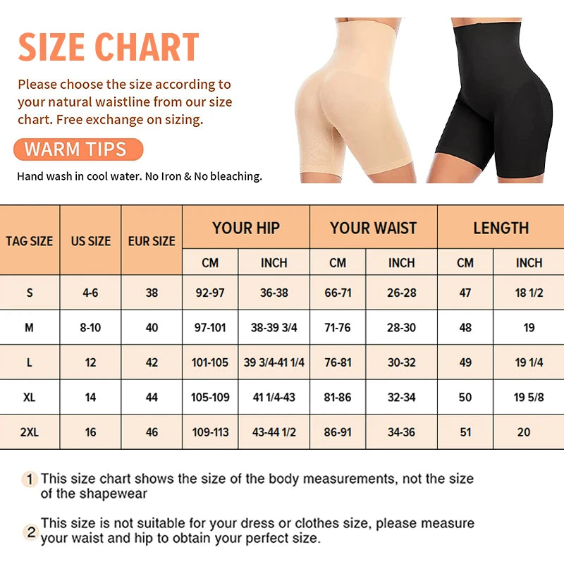 Women Shapewear High Waist Shorts Tummy Slimming Body Shaper Waist Trainer Butt Lifter Seam-free Flat Belly Panties Weight Loss