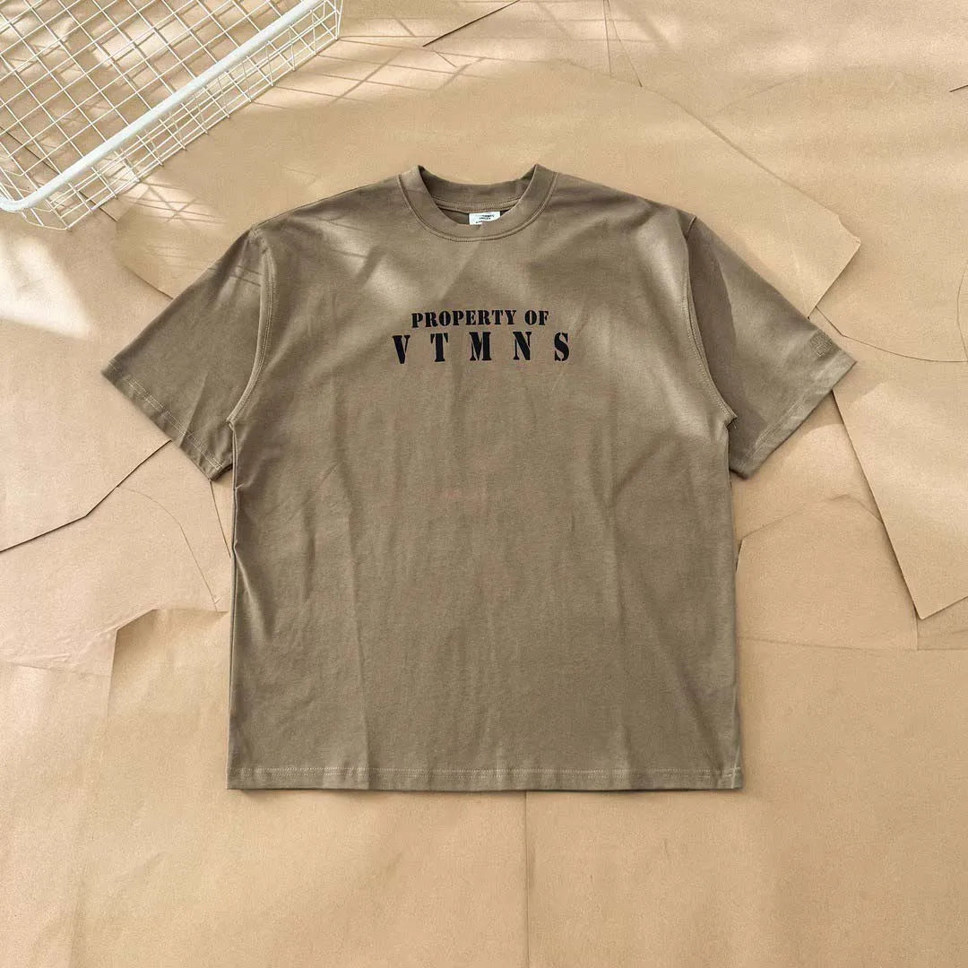 Top Grade LIMITED EDITIONS VT Logo Printed Women Men T shirts Tees Oversized Men Casual Cotton T shirt