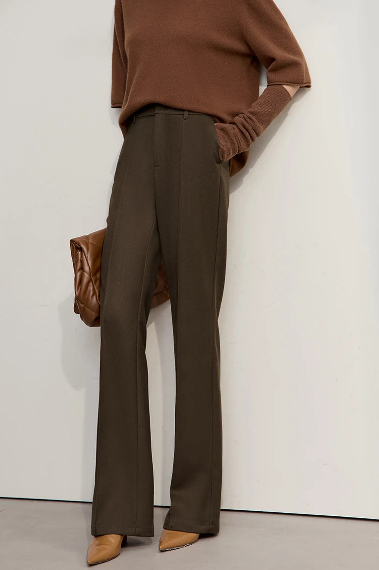 Amii Minimalist Women Pants 2025 Winter New Commuting Versatile Woman Clothes Casual Solid Color Straight Trousers 12544139