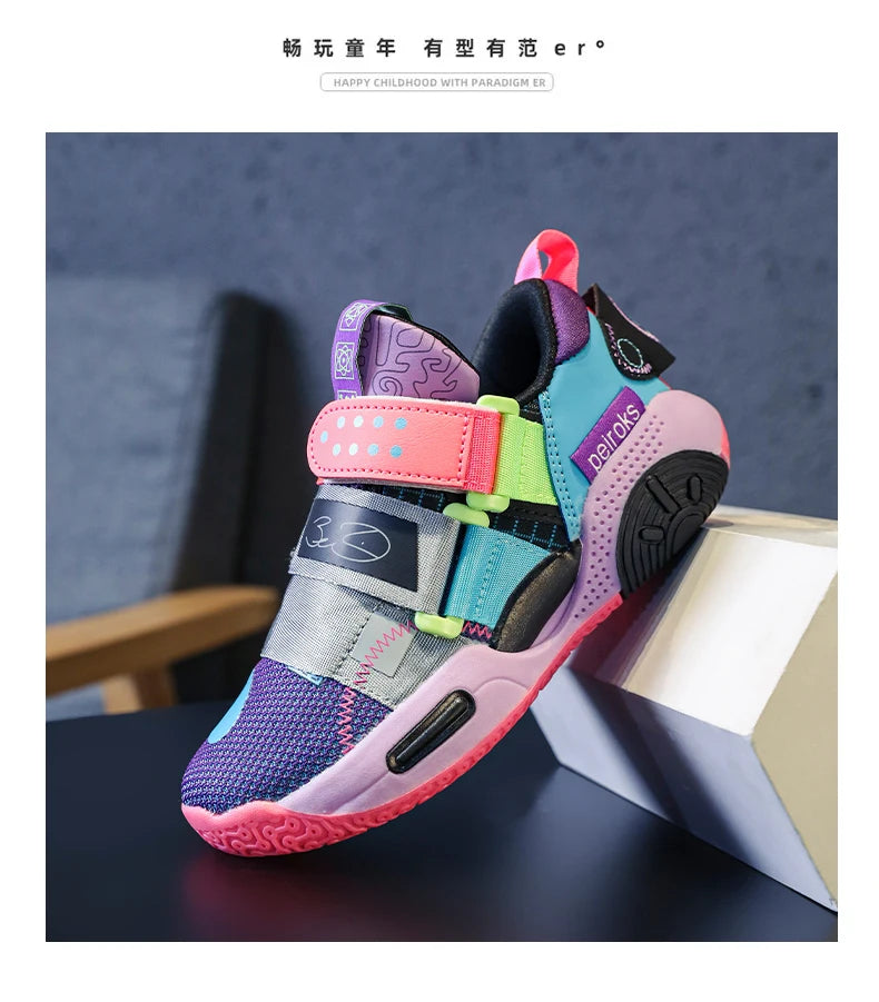 2026 New Children's Basketball Shoes For Boys Girls Non-slip Kids Sport Shoes Lightweight Outdoor Sneakers Trainers Footwear