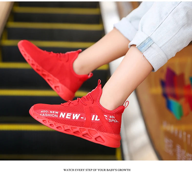 Kids Sports Shoes Boys Children Athletic Sneakers Mesh Lightweight Running Basketball Tennis School Outdoor Casual Shoes ﻿