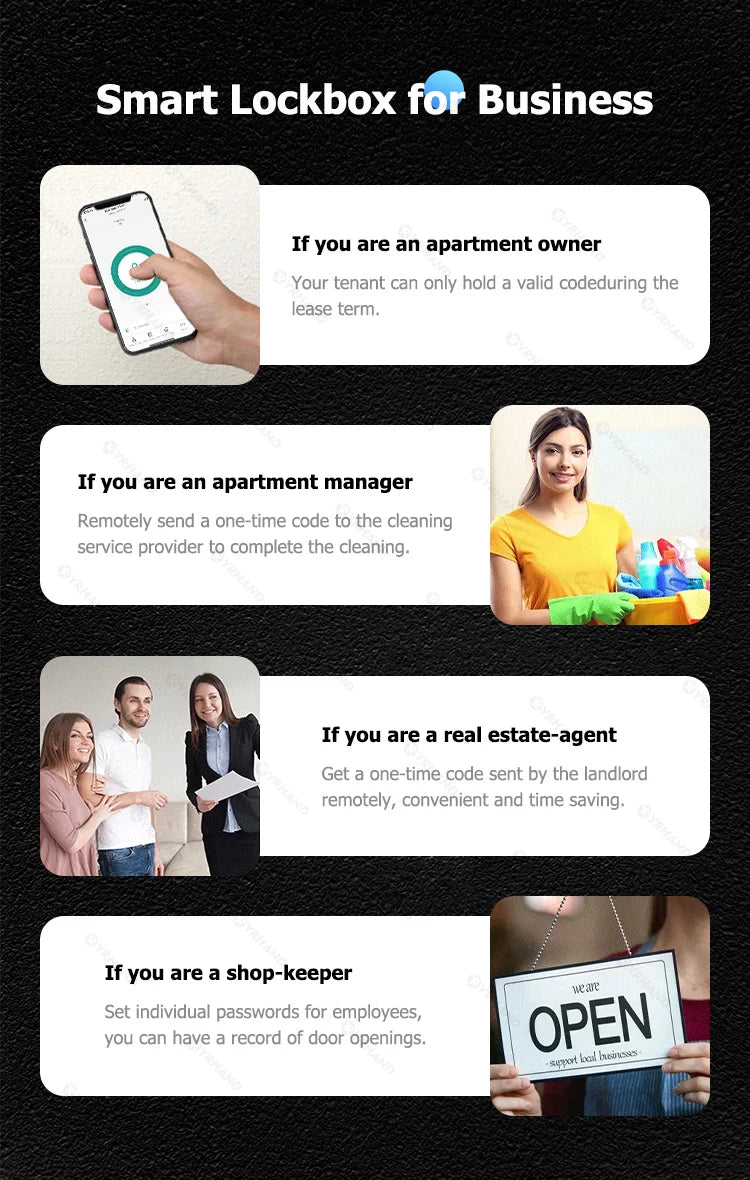 TTlock Smartkey Lock Box Home Key Wireless Smartlock Box Electronic Key Box App Digital Code Bluetooth Key Safe Padlock for Host