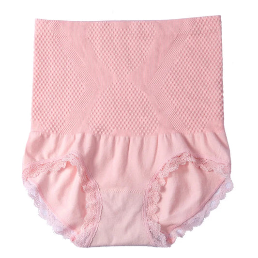 Women's Panties Belly Pants Sexy High Waist Underwear Lace Edge Jacquard Girls Hip Lifting Panties Women's Belly Warm underPants