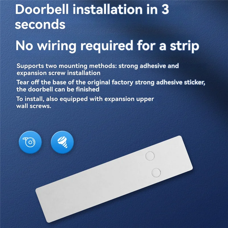 AAAEL-Wireless WIFI Doorbell Video Intercom Door Bell With Camera 2MP Smart Home For Security Protection PIR Motion Detection