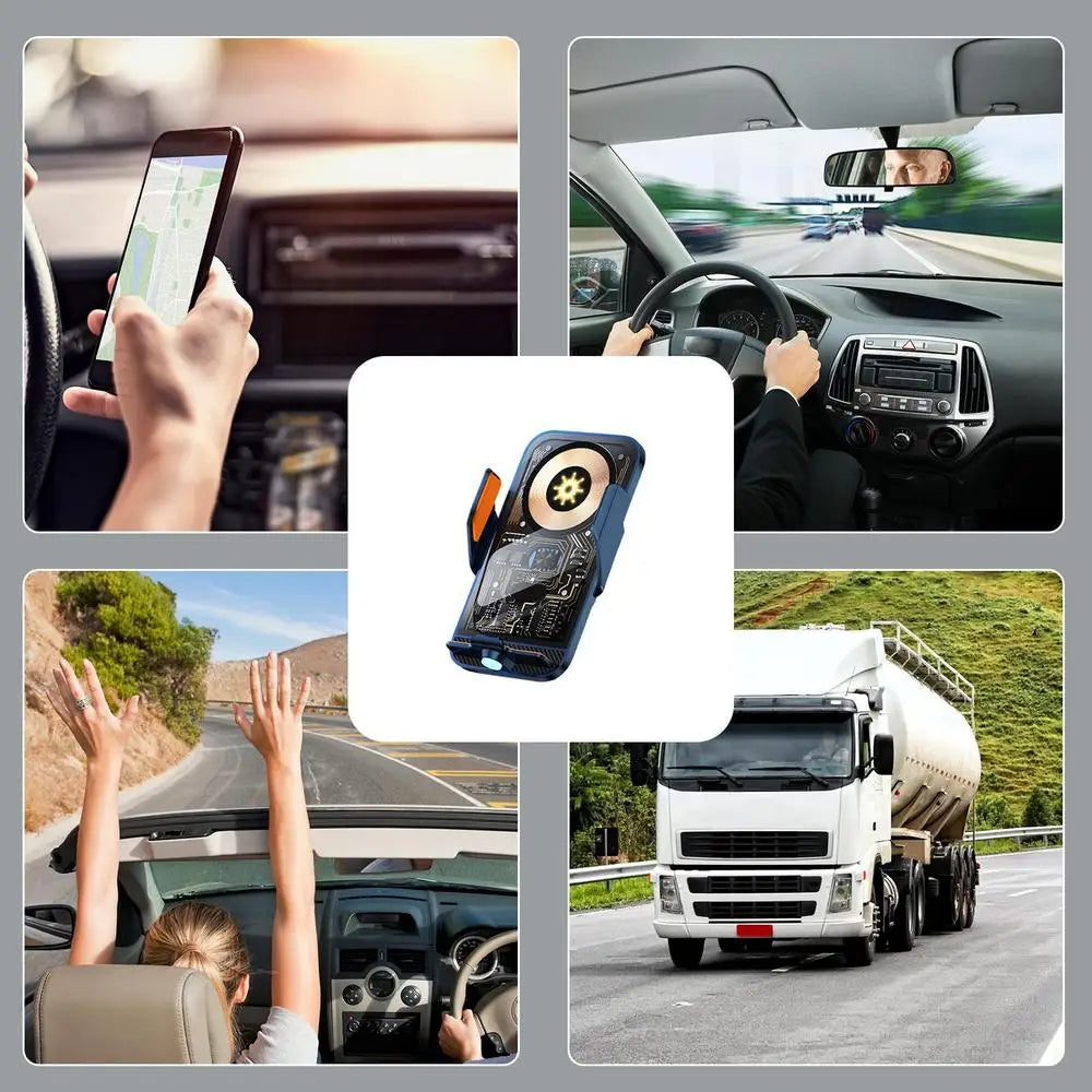 Car Phone Holder Wireless Charger 66W Car Vent Clips 360-Degree Rotation Cell Phone Accessories Car Charger Fast Charging