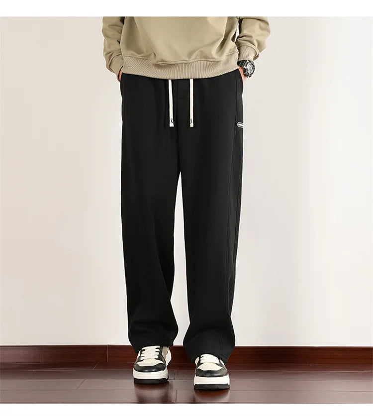 Big Size 10XL Men Pants Fleece Lined Jogger Trouser Male Plus Large 9XL 8XL Winter Autumn Bootcut Cuffed Elastic Sweatpant Loose