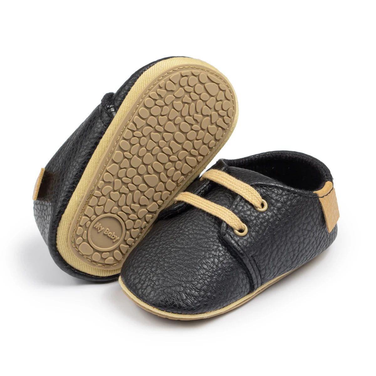 KIDSUN Toddler Baby Shoes Boys Girls Ankle Sneakers Soft Anti-Slip Sole PU Leather Moccasins Infant Newborn Prewalker First