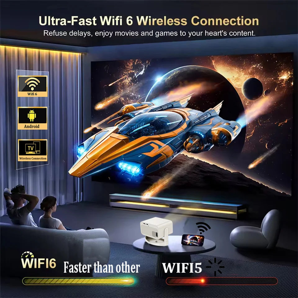 Portable Projector 4K 900ANSI  home theater Beam Projectors