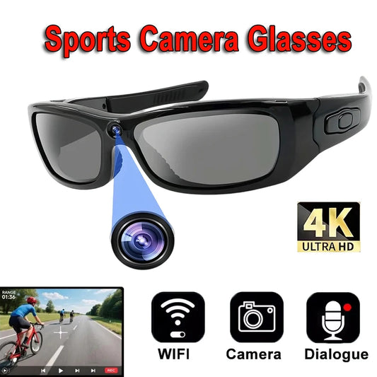 4K HD Camera Glasses Wearable Polarized Lens DVR Video Surveillance Security Protection Video Cam For Outdoor Sports 2025