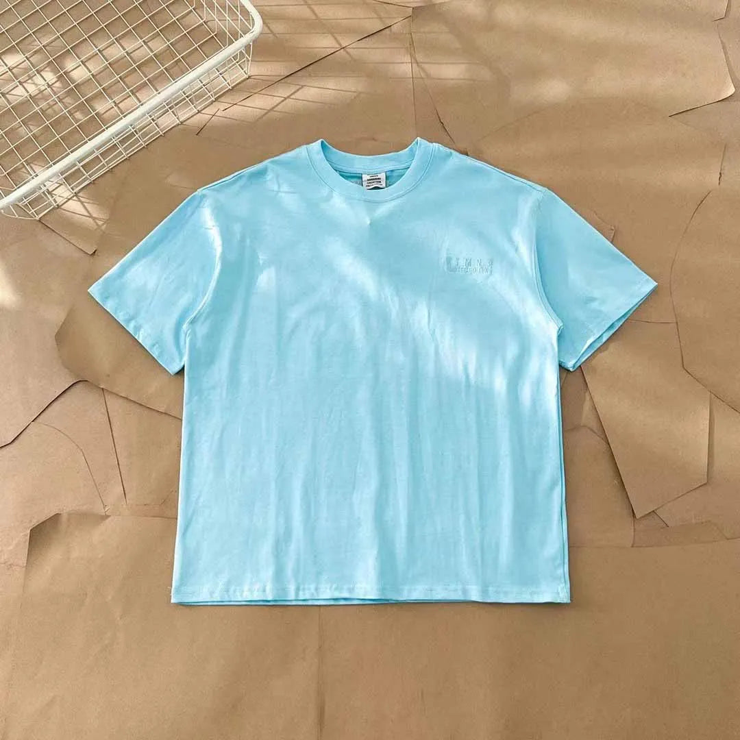 Limited Edition VT Small Logo Embroidery Women Men T shirts tees Hiphop Oversized Heavy Cotton Men Casual T-shirt