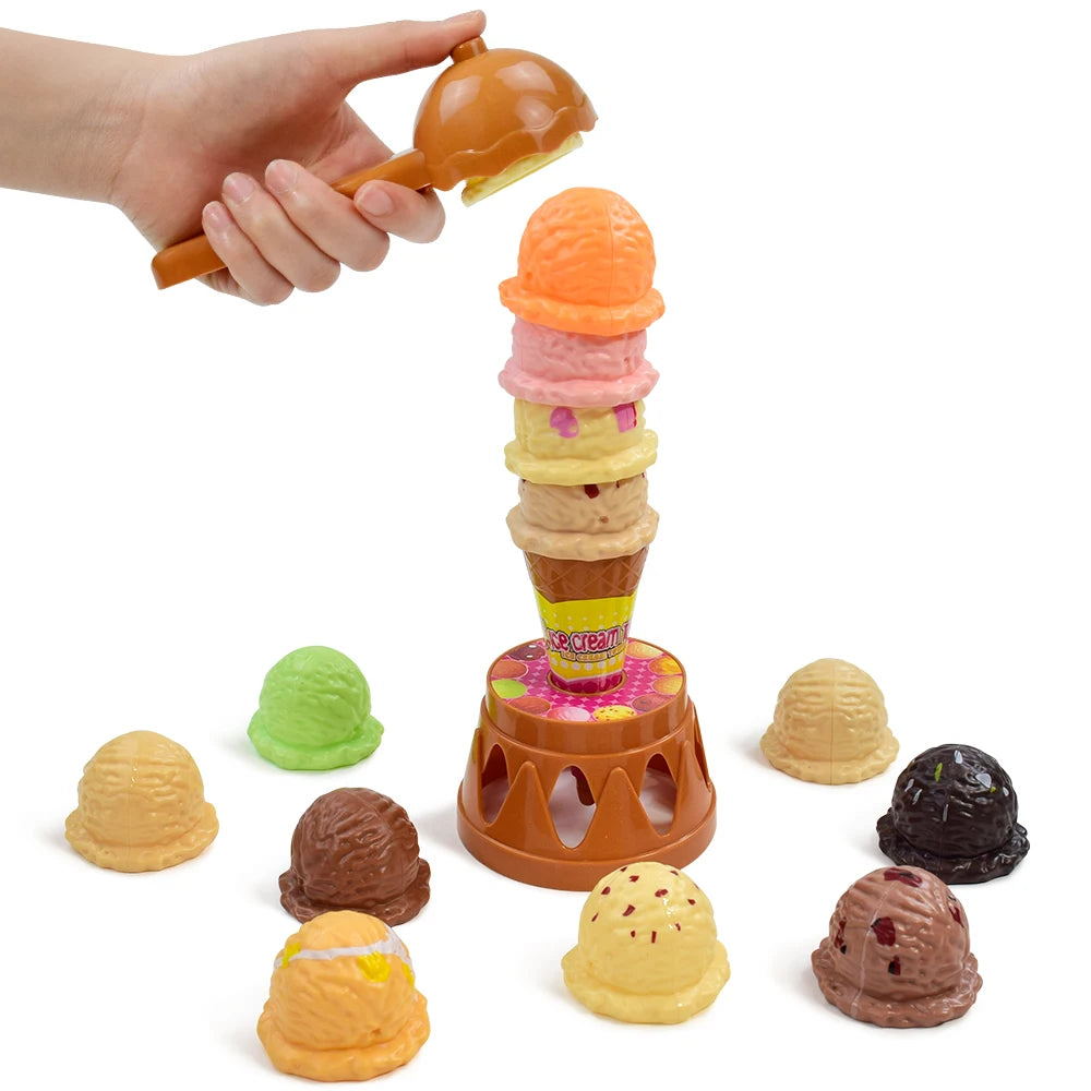 Children Simulation Food Kitchen Toy Ice Cream Stack Up Play Kids Pretend Play Toys Educational Toys For Baby Gifts