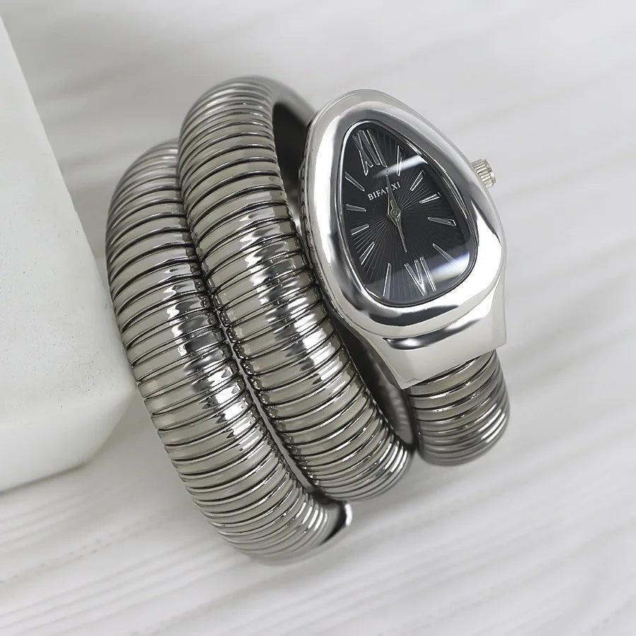 Unique Quartz Watches Women's Snake Gold Hot Sell Simple Classic Style Watch For Women Bling Luxury Ladies Watch Clock Relogio