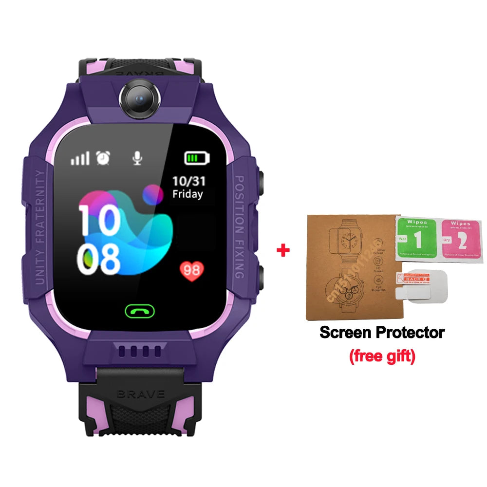 Smart Watch Kids 4g Sim Card SOS Tracker Call Phone Camera Voice Chat Photo Children Smartwatch Camera Boys Girls Birthday Gifts