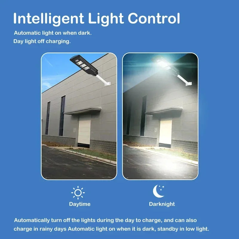 Solar Street Lights with Radar Sensor Outdoor Lighting Solar Powered Road  Light Remote Garden Patio Security Flood Light