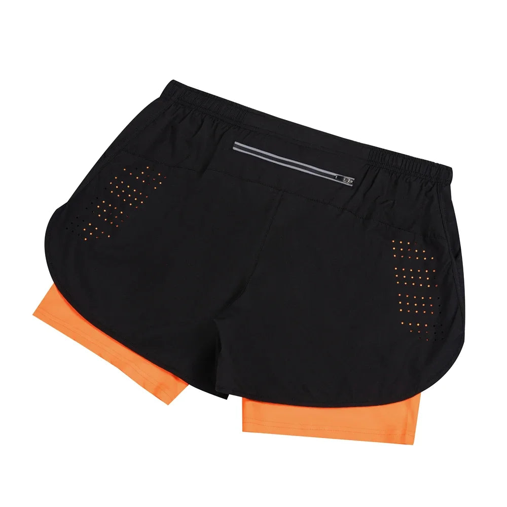 New Men's Running Shorts casual Sports Shorts 2 In 1 Quick Dry Workout Training Fitness Jogging Short Pants Summer Men Shorts
