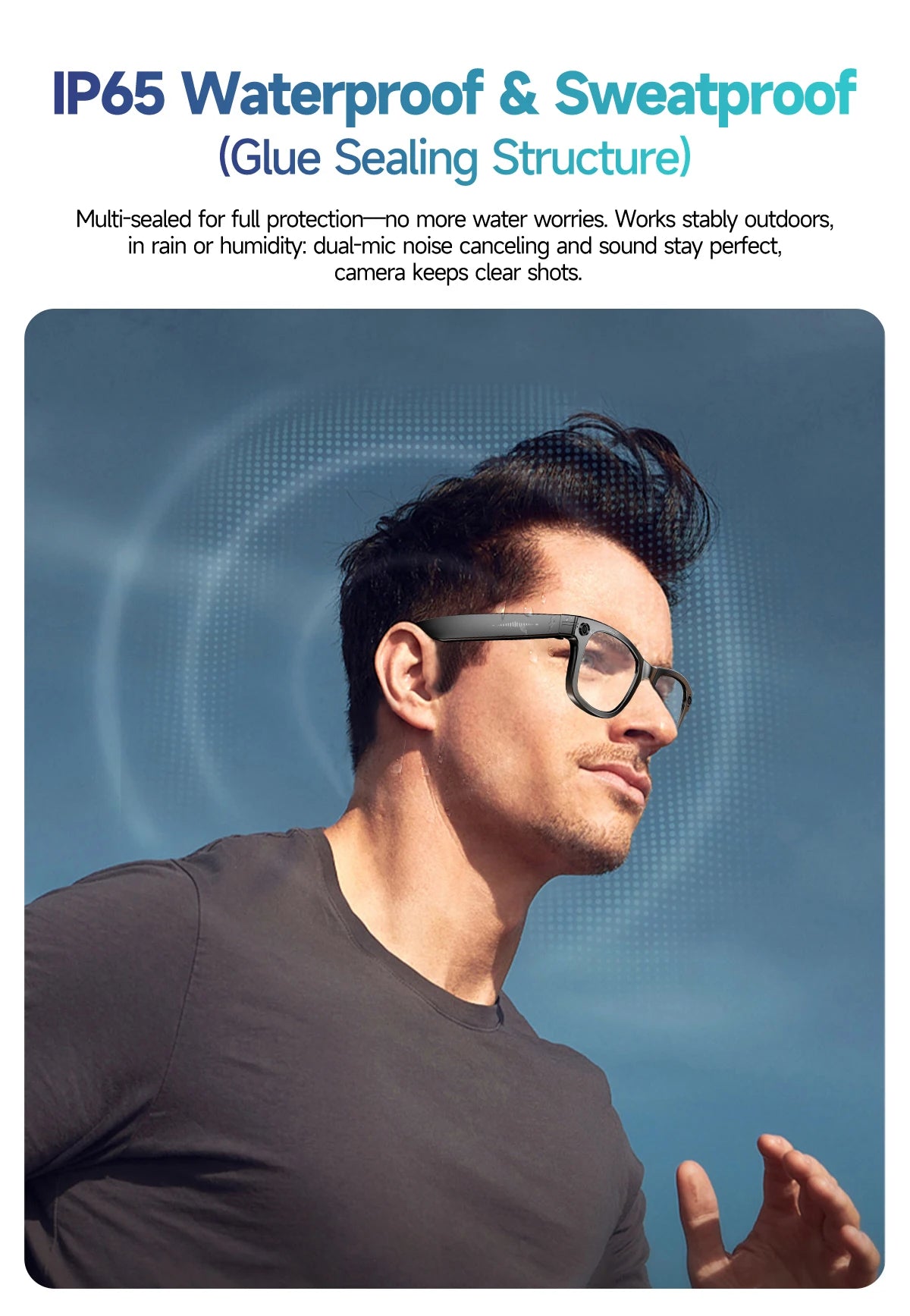 New Camera Glasses 800w Pixel 4K UHD Camera Recording Noise Reduction Ai Recognition Translation Anti Blue Light Smart Glasses